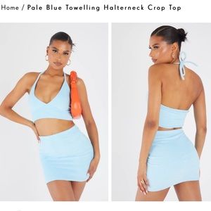 Pretty little thing terry cloth blue set